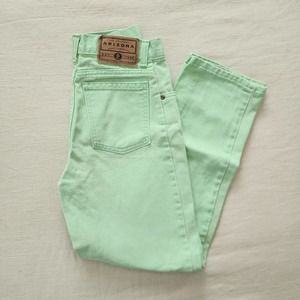 Vintage Light Green Jeans kids 10